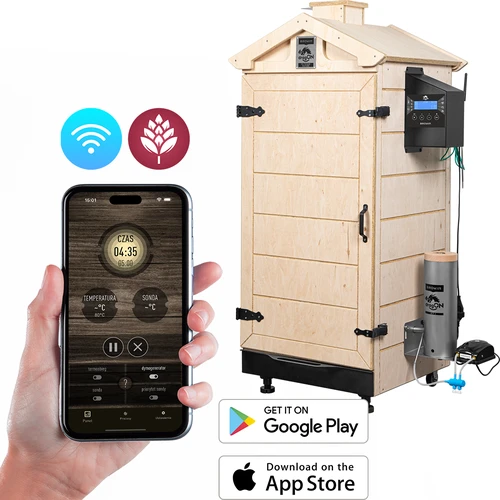 Bezrāmja kūpinātava dragON PLYWOOD NATURE ar Wi-Fi vadības bloku, 200L  - 1 