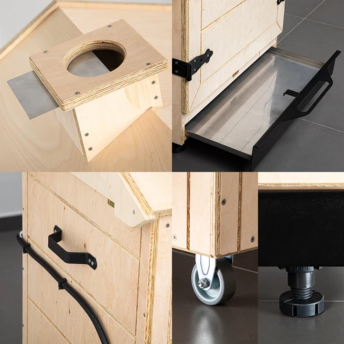 Bezrāmju kūpinātava dragON PLYWOOD NATURE ar Wi-Fi kontrolieri, 200L - 6