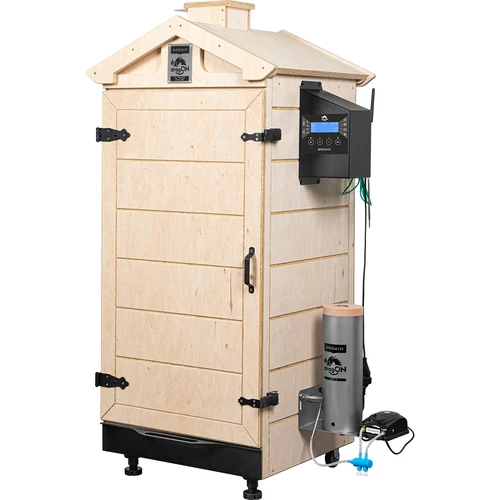 Bezrāmju kūpinātava dragON PLYWOOD NATURE ar Wi-Fi vadības bloku, 200 L - 2