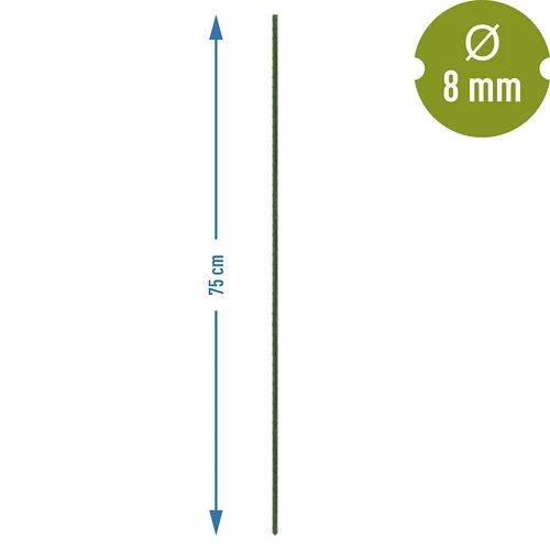 Bioogród dārza mieti – tērauda, pārklāti, 0,75 m, Ø 8 mm, 10 gab. - 3