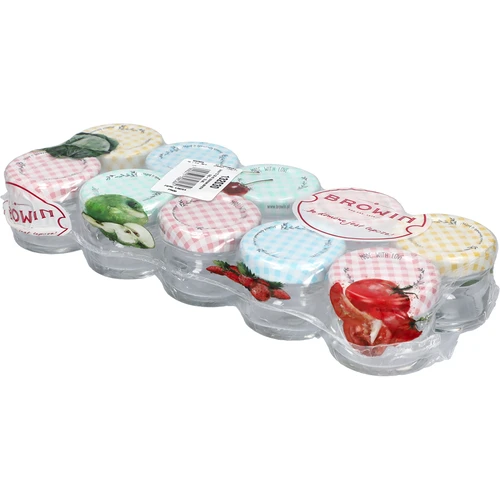 Burciņa twist-off 30 ml ar krāsainu vāciņu, fi 43 - 10 gab. - 2