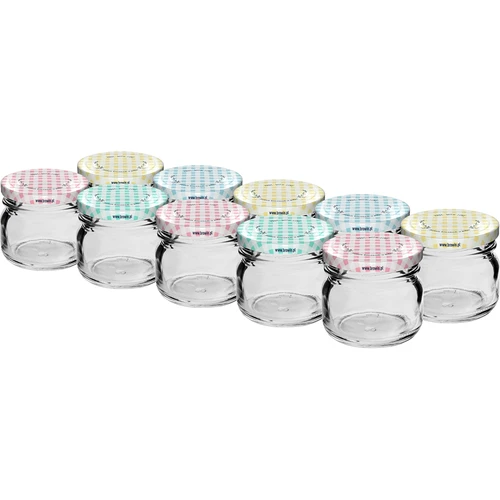 Burciņa twist-off 30 ml ar krāsainu vāciņu, fi 43 - 10 gab.