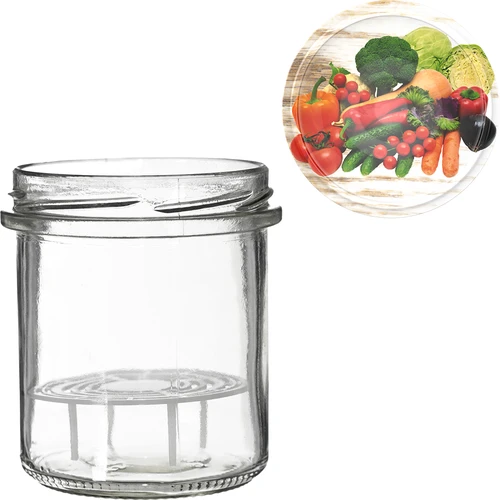 Burka 350 ml ar skrūvējamu vāciņu un piespiedējplāksni - 6 gab. - 8