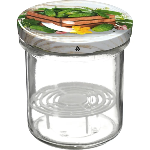 Burka 350 ml ar skrūvējamu vāciņu un piespiedējplāksni - 6 gab. - 3