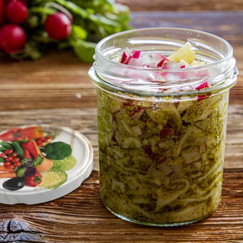 Burka 350 ml ar skrūvējamu vāciņu un piespiedējplāksni - 6 gab. - 13