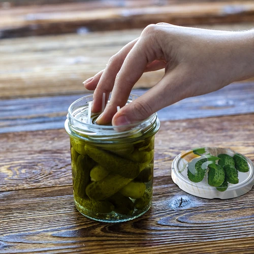 Burka 350 ml ar skrūvējamu vāciņu un piespiedējplāksni - 6 gab. - 11