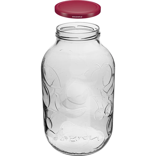 Burka 5L ar ornamentu, bordo krāsas vāciņš fi 100 - 2