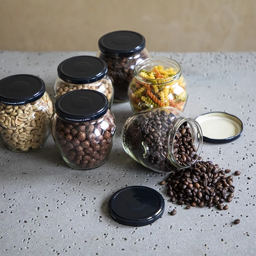 Burka Amfora 580 ml (fi 82) ar melnu vāciņu, 6 gab. - 5