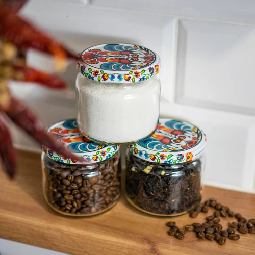 Burka TO 370 ml ar krāsainu vāciņu fi82/6 - 6 gab. - 11