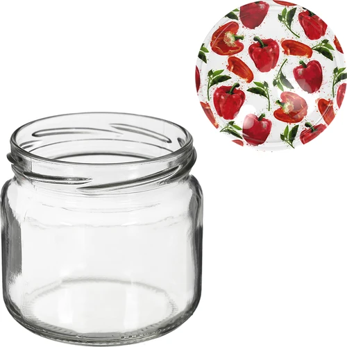 Burka TO 370 ml ar krāsainu vāciņu fi82/6 - 6 gab. - 8