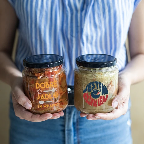 Burka TO 580ml fi 82 ar krāsainu apdruku un melnu vāciņu, 3gab. - 8