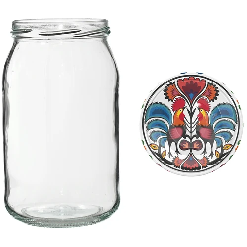 Burka TO 900 ml ar krāsainu vāciņu fi82/6 - 6 gab. - 9