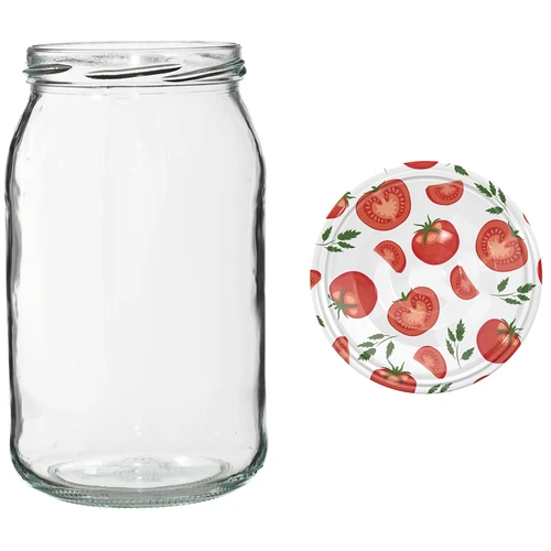 Burka TO 900 ml ar krāsainu vāciņu fi82/6 - 6 gab. - 7