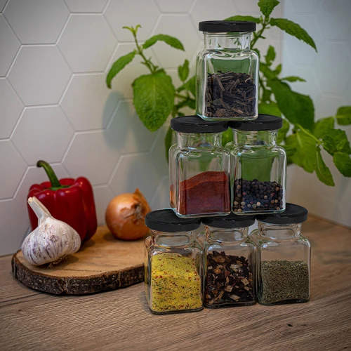 Burka twist off 150 ml Četri stūri fi 53 ar melnu vāciņu, 6 gab. - 10