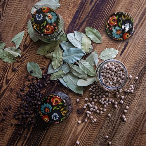 Burka twist-off 500 ml "Apgrieztā Amfora" ar krāsainu vāciņu fi 82/6, 6 gab. - 13