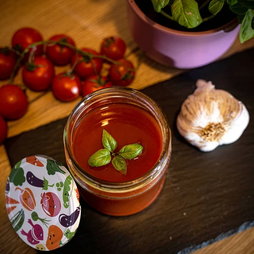 Burka Twist off 500 ml ar krāsainu vāciņu fi82/6 - 6 gab. - 11