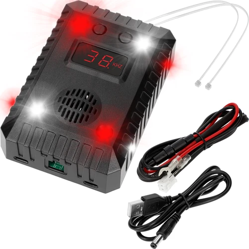Caunu un grauzēju atbaidītājs automašīnām un telpām (ultraskaņa +LED)