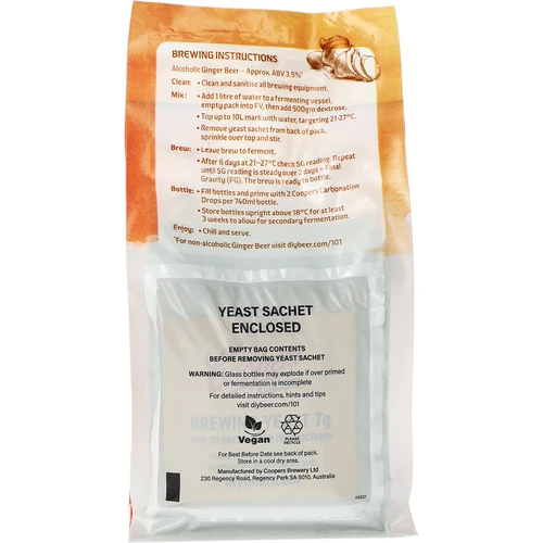 Coopers koncentrāts Ginger Beer alus pagatavošanai, 0,5kg - 3