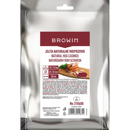 Dabīgie cūku zarnu apvalki, kal. 28/30 mm, 20 m