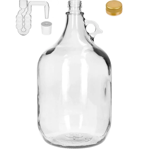 Dama 5 L ar skrūvējamu vāciņu, korķi un fermentācijas caurulīti (hidroslēgu), 4 gab. - 2