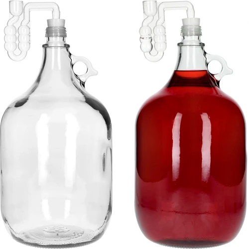 Dama 5 L ar skrūvējamu vāciņu, korķi un fermentācijas caurulīti (hidroslēgu), 4 gab. - 4