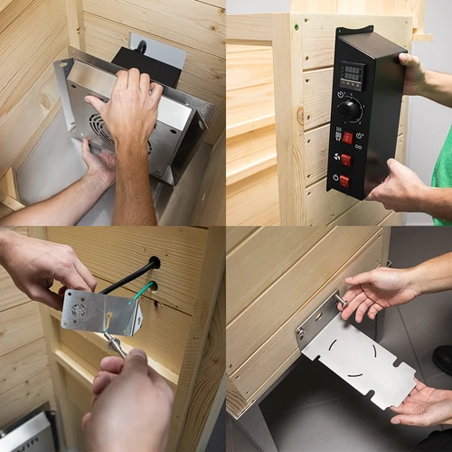 Dārza koka kūpinātava 200 L – dragON Wood 100E ar elektrisko sildīšanas moduli un kontrolieri - 12