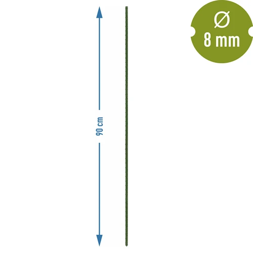 Dārza mietiņi Bioogród – pārklāts tērauds, 0,9 m, fi 8 mm, 10 gab. - 3