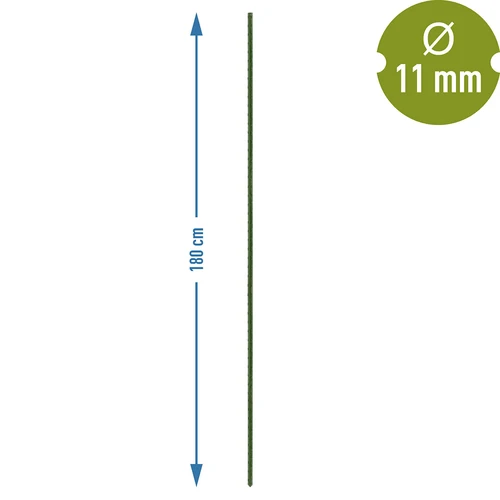 Dārza mietiņi Bioogród – tērauda ar pārklājumu, 1,8 m, Ø 11 mm, 10 gab. - 3