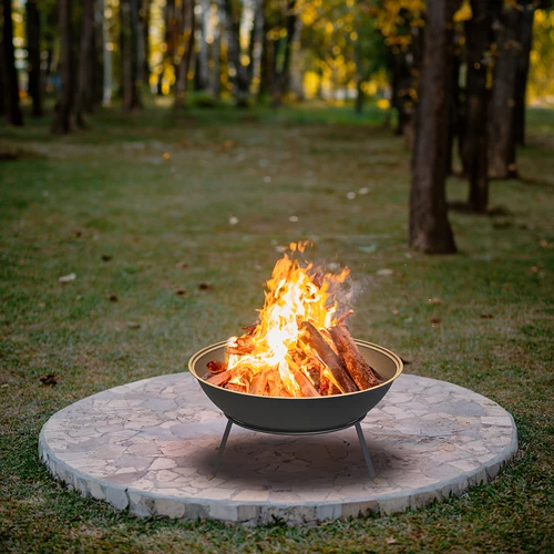 Dārza ugunskura bļoda ar restēm, Ø55 cm, apaļa, bļodas tipa - 9