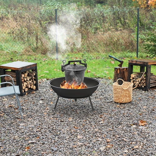 Dārza ugunskura bļoda ar restēm, Ø55 cm, apaļa, bļodas tipa - 11