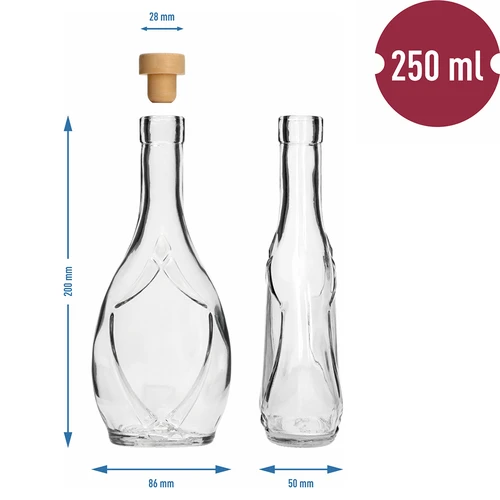 Dekoratīva pudele ICONA 250 ml ar korķi-sēnīti, 1 gab. - 5