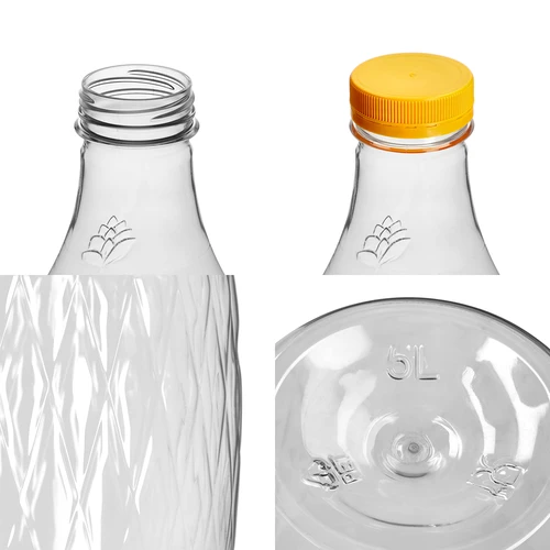 Demižons Dama 5 L PET, ar skrūvējamu vāciņu un grozu - 3