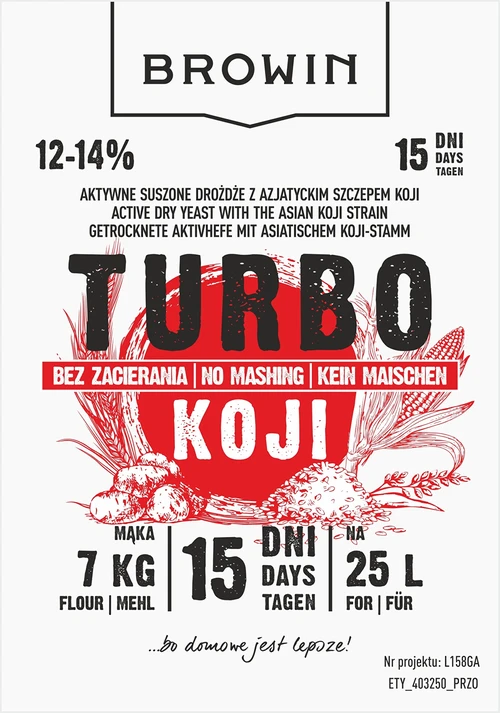 Destilācijas raugi Turbo Koji, 50 g (bez apcukurošanas!) - 5