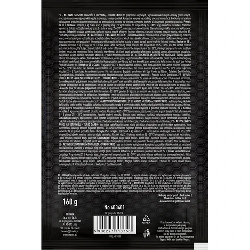 Destilācijas raugs Turbo Carbo - 3