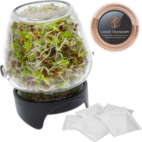 Diedzēšanas burka ar Twist-off vāciņu + 5 sēklu iepakojumi