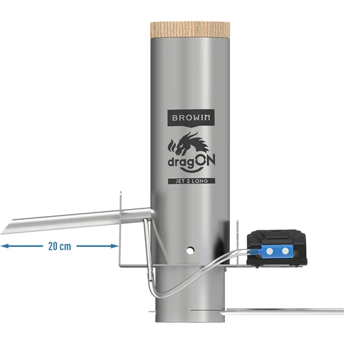 dragON komplekts kūpinātavai - IQ moduļi ar Wi-Fi un dūmu ģenerators JET 2 LONG ar pelnu trauku - 5