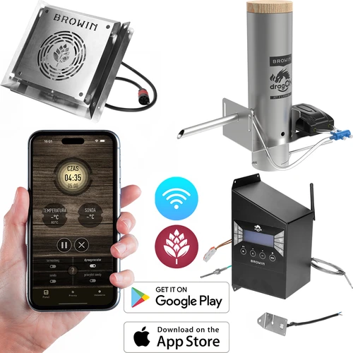 dragON komplekts kūpinātavai - IQ moduļi ar Wi-Fi un dūmu ģenerators JET 2 LONG ar pelnu trauku  - 1 