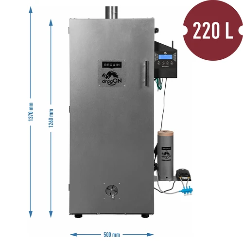 dragON tērauda kūpinātava 220 L, IQ – ar Wi‑Fi kontrolieri - 9