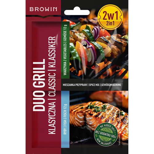 Duo Grill Klasiskā zivīm un dārzeņiem - 2 vienā garšvielu maisījums, 2 x 12 g