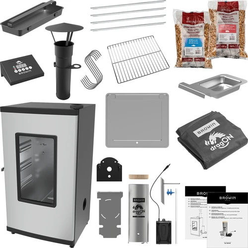 Elektriskā kūpinātava - dragON ar dūmu ģeneratoru, digitālā, 65 l - 2