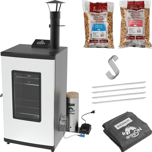 Elektriskā kūpinātava - dragON ar dūmu ģeneratoru, digitālā, 65 l