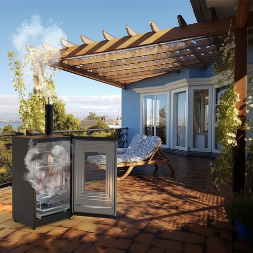 Elektriskā kūpinātava - dragON ar dūmu ģeneratoru, digitālā, 65 l - 32