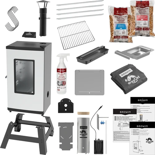 Elektriskā kūpinātava dragON ar pārvietojamu pamatni un tīrīšanas šķidrumu - 2