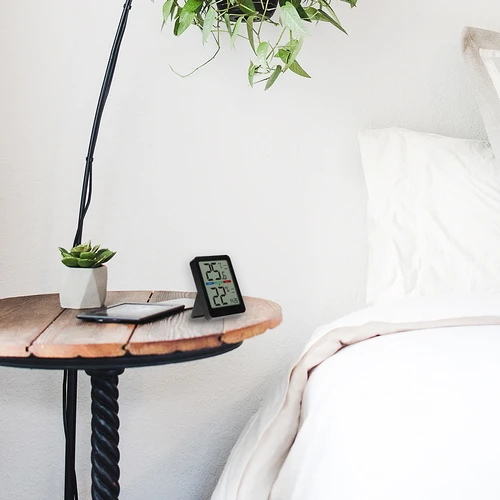 Elektroniskais istabas termometrs, melns - 14