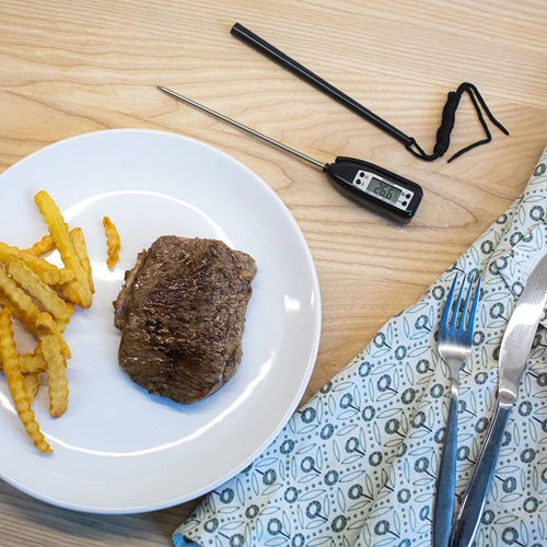 Elektroniskais virtuves termometrs (-50°C līdz +300°C) ar futlāri, melns - 5