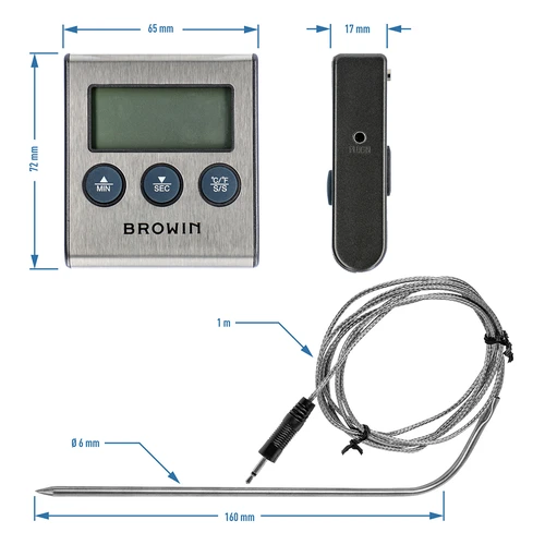 Elektroniskais virtuves termometrs ar zondi (0 °C līdz 250 °C) - 9