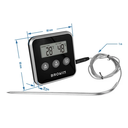 Elektroniskais virtuves termometrs ar zondi (0 °C līdz 250 °C) mix - 4