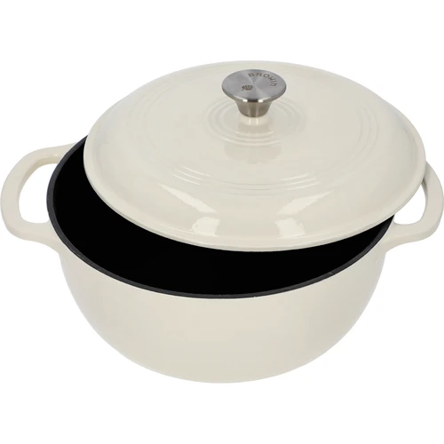 Emalēts čuguna katls – ecru, 5,8 L - 2
