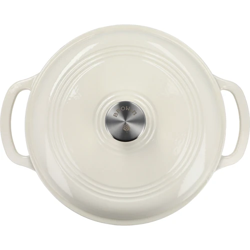 Emalēts čuguna katls – ecru, 5,8 L - 3