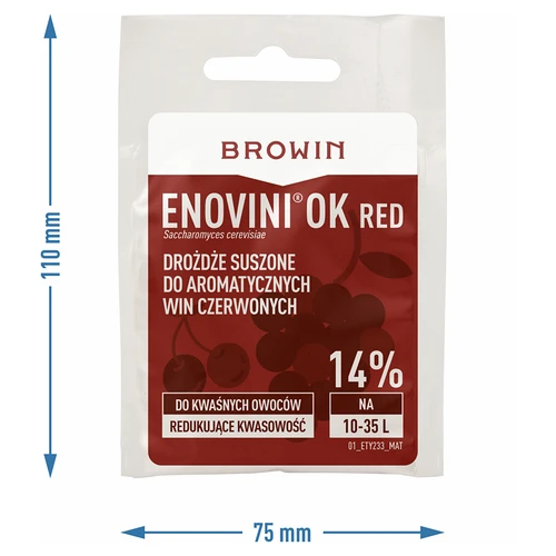 Enovini® OK RED - skābumu samazinošs vīna raugs 7 g - 4